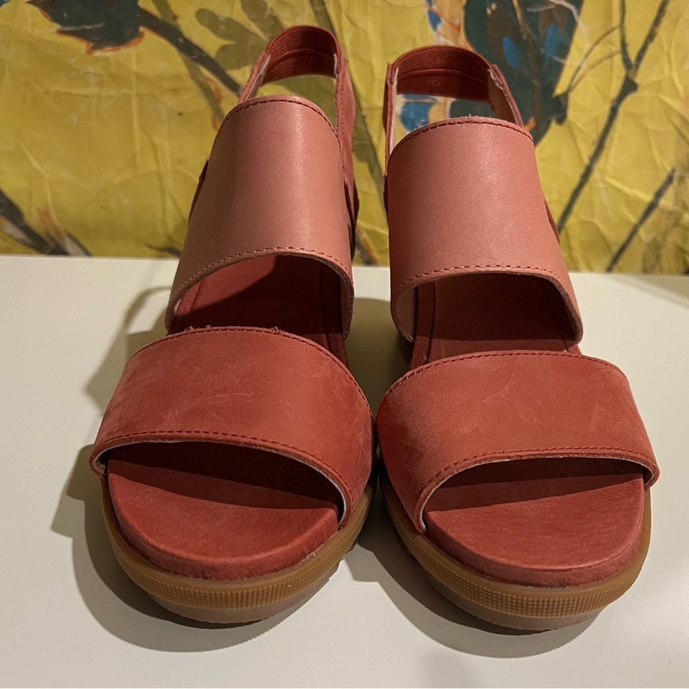 Sorel Colorblock Slingback Wedge Sandals - Picture 2 of 7